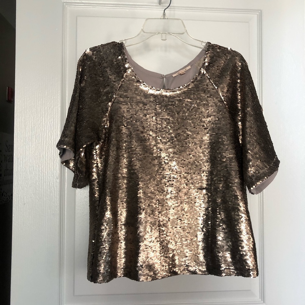 Sequin Matte Gold top VICI
